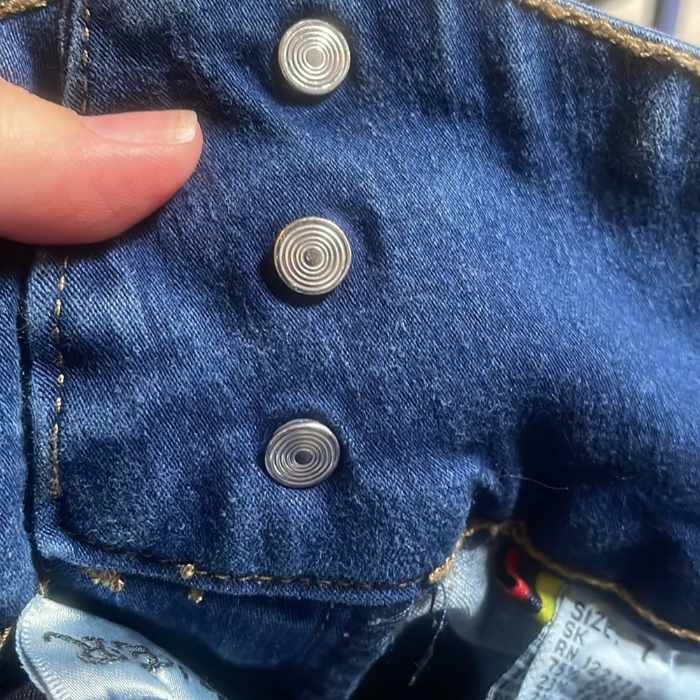 Up River blue chambray wash skinny jeans details booty ridges size 7 - Picture 10 of 16